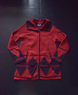 vintage古着美国碰掉吞复古navajo图腾纯羊毛衣bbxb6471 包邮