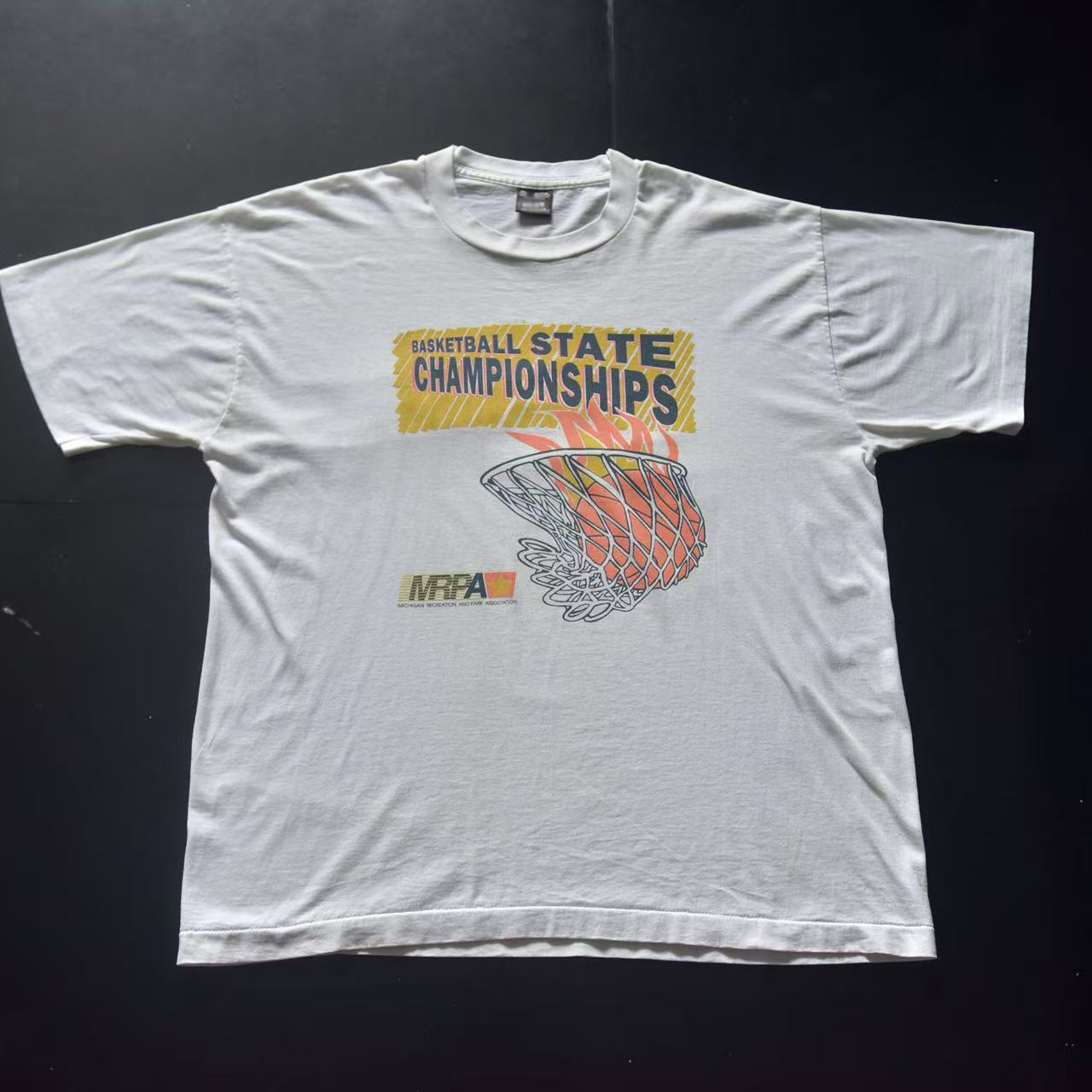 vintage古着早期美国产水记复古潮流y2k美式印花短袖T恤jac2108