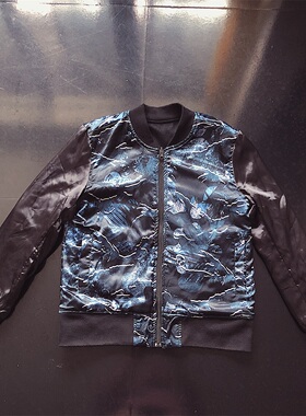 包邮 日本parad0x双面穿着美式复古ma-1毛呢外套 jac659