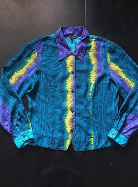 包邮日本产夏威夷aloha复古美式文艺学院油画巴洛克衬衫halt1720