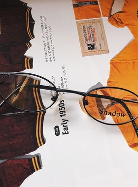 早期shadow 包邮美式复古vintage古董平光面金属框架眼镜hayj700