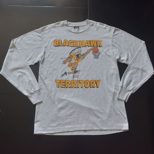 vintage古着美国产s记美式 T恤ts921 复古印第安酋长navajo印花长袖