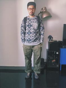 长袖 印第安navajo复古雪柄风格 美式 T恤51mlt316 包邮