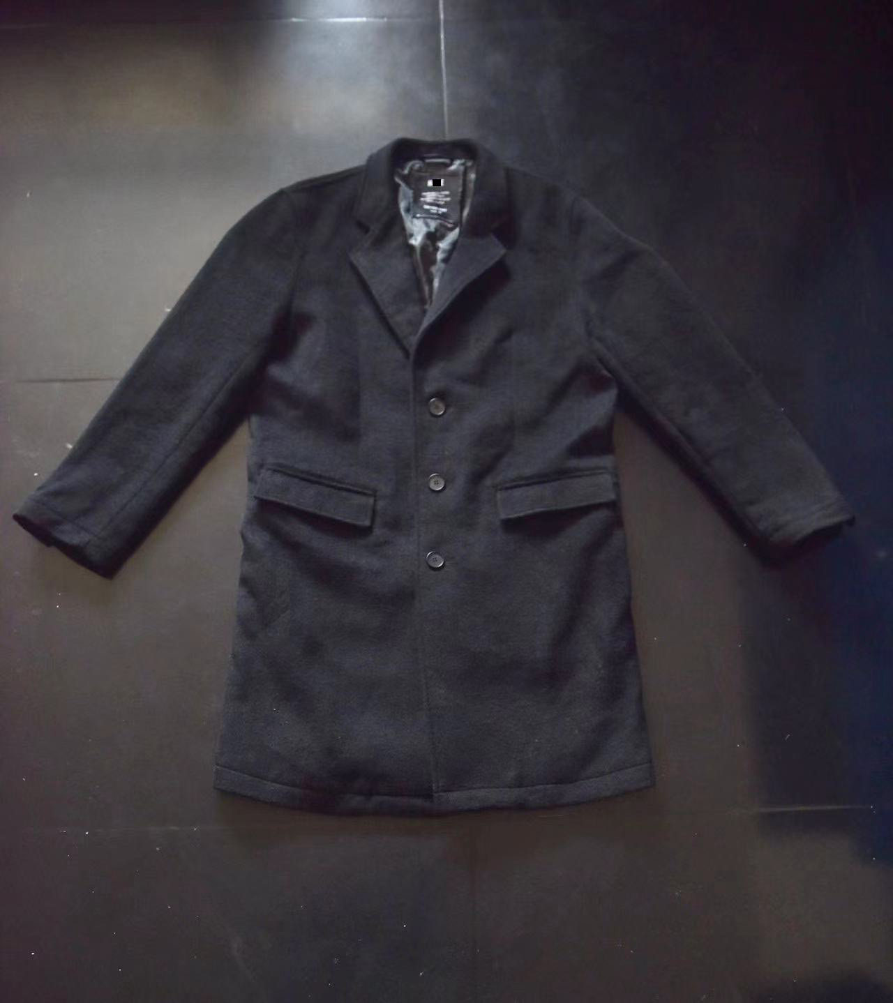 包邮vintage日单h记简约复古毛呢大衣外套jac1429