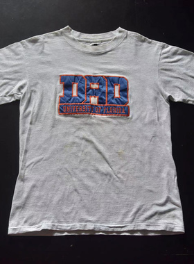 vintage古着美国产噢内它美式复古y2k千禧年刺绣短袖T恤ts601