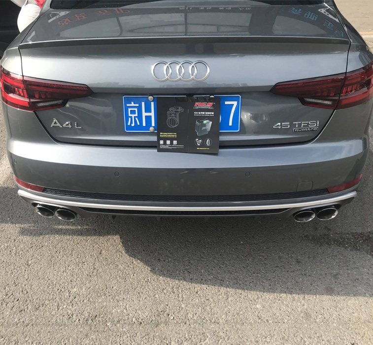 17 18 19款 奥迪A4L B9改装RES智能阀门中尾段双边单出四出排气管