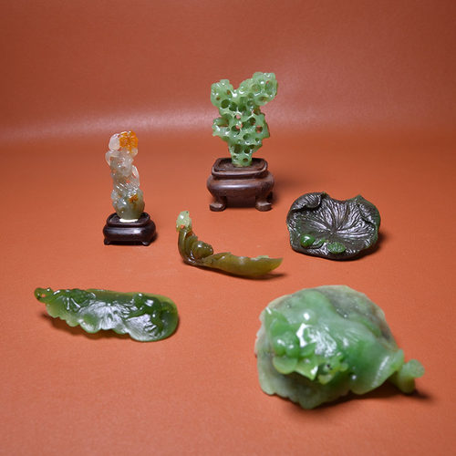 碧玉籽料菠菜绿果绿粉青粉绿猫眼