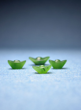 碧玉籽料元宝手机挂手串弟子珠