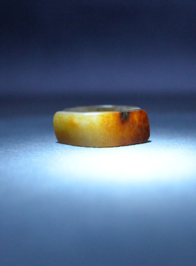 内径18和田玉红皮糖籽料戒指18码