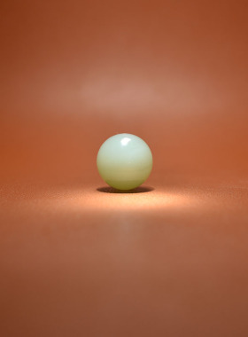 卡18白玉籽料圆珠子吊坠手串配珠