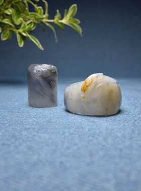 内径21青花独籽特色龙虎扳指勒子