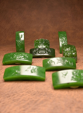 白玉籽料手牌手链手串扳指戒指环