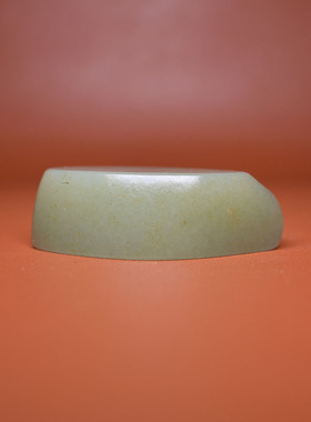 洒金皮青白玉籽料手把件镇纸香插