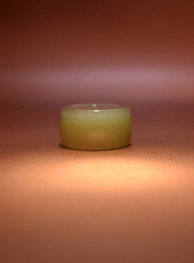 卡18若羌黄口玉戒指18码新年礼物