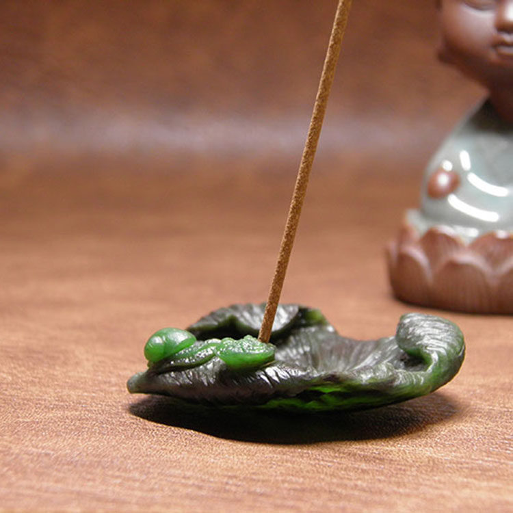 致敬708090和田碧玉精品老料菠菜绿荷花莲蓬香插笔舔文房雅玩器