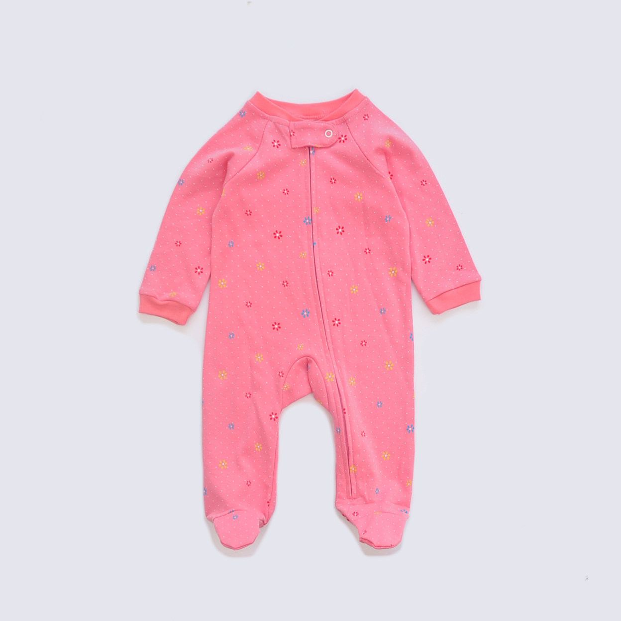 ins风出口欧美风婴儿纯棉包脚单头拉链连体衣爬服春秋哈衣新生儿