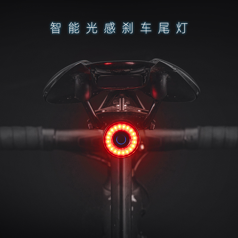 洛克兄弟usb充电安全自行车尾灯