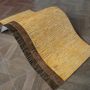 仿真树皮软瓷柔性石材仿木纹软石墙板松木褐包柱子水管遮掩装 饰板