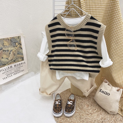 男女儿童针织马甲春秋