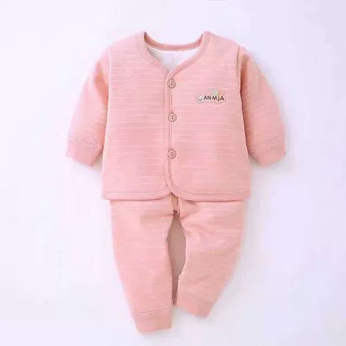 Детский комплект для новорожденных, удерживающее тепло хлопковое нижнее белье, детская осенняя стеганая куртка, 0-3 мес.