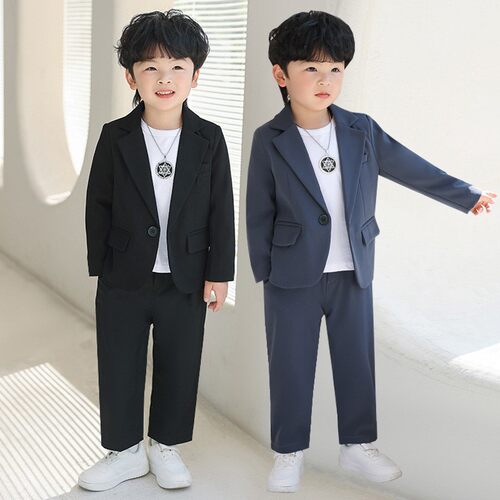 春秋小童西装套装帅气小男孩生日