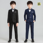 钢琴演出礼服男童小西服小男孩英伦帅气 春秋花童韩版 儿童西装 套装