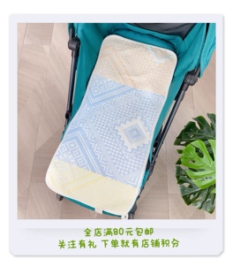 雅赞特价六层棉纱软席枕巾宝宝推车餐椅小坐垫柔软透气吸汗可水洗