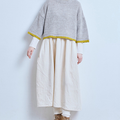 瓶口领宽松针织衫女士