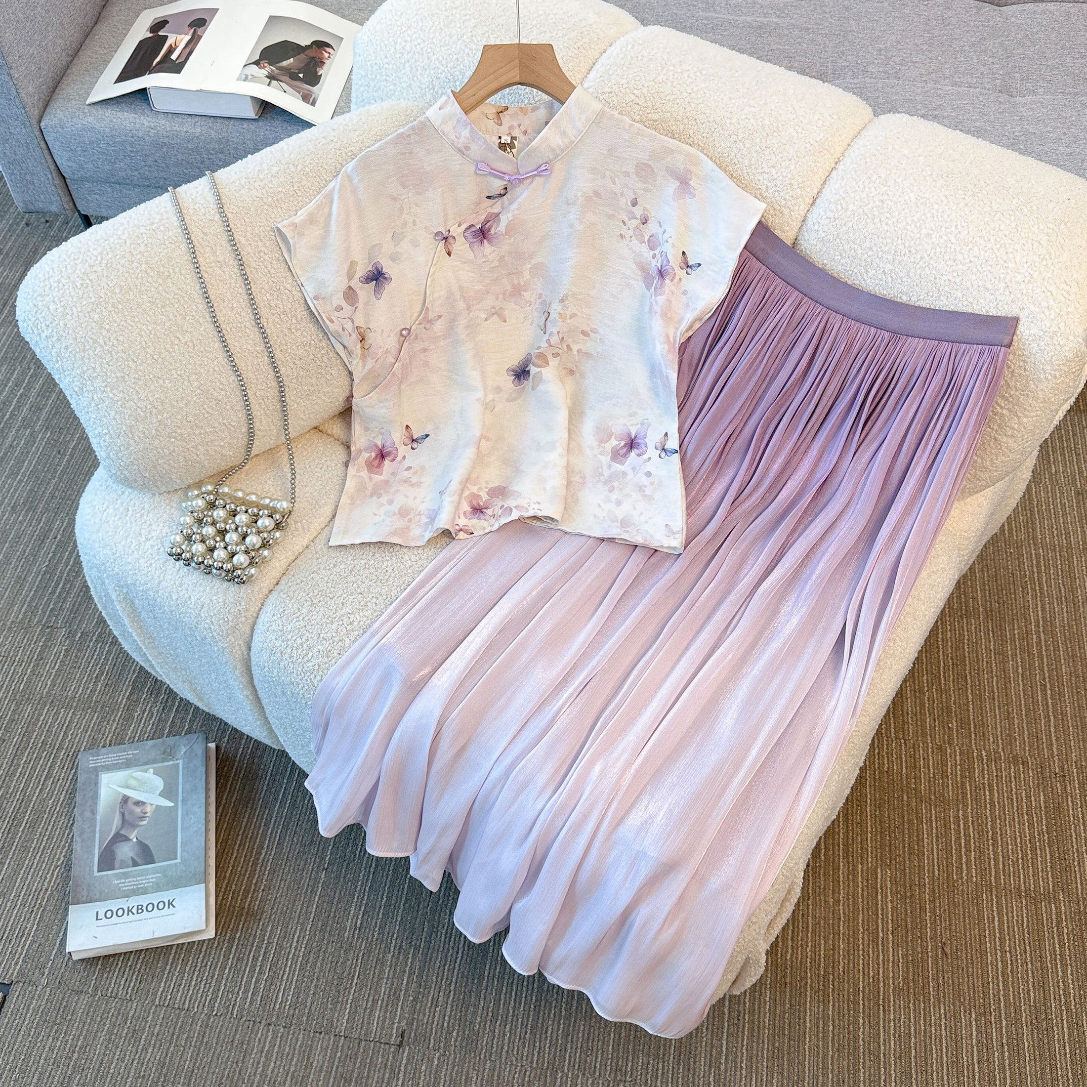 2025新款新中式文艺民国风少女两件套复古棉麻改良旗袍学院风套装,女装/女士精品,旗袍,淘宝优惠券,粉丝福利购,淘宝优惠卷