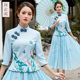 上衣长裙两件套民族风复古唐装 改良旗袍套装 少女士时尚 2026春夏装