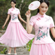 两件套茶艺汉服 夏季 改良旗袍中国风修身 民国女装 上衣茶服套装 唐装