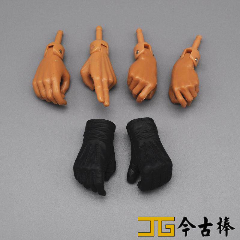 威龙兵人1/6比例模型人物手型黑色手套手 3对