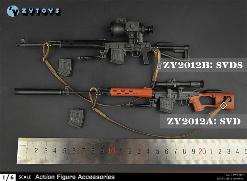 ZYTOYS1/6ZY2012A/B SVD SVDS狙击枪俄罗斯车臣毛子男女兵人模型-封面