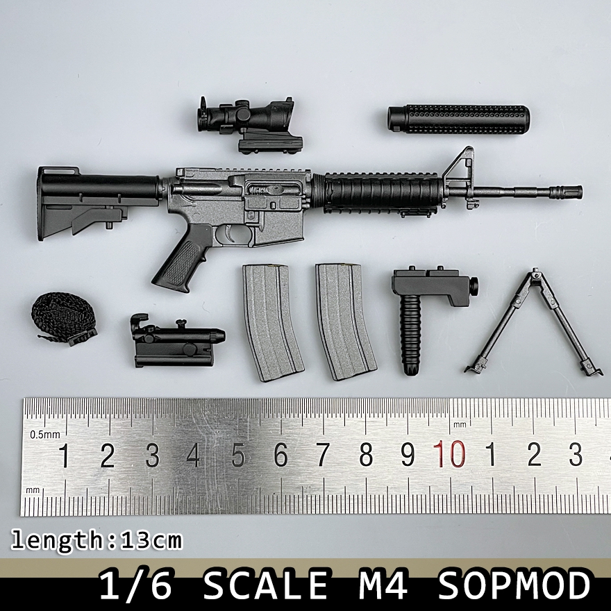 今古棒 DML 1/6比例 现代美军潮流 M4 SOPMOD 塑料模型 不可发射