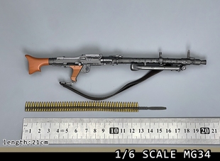 WWII 二战德 轻机枪 场景手 通用 兵人模型 MG34 威龙1 军武器