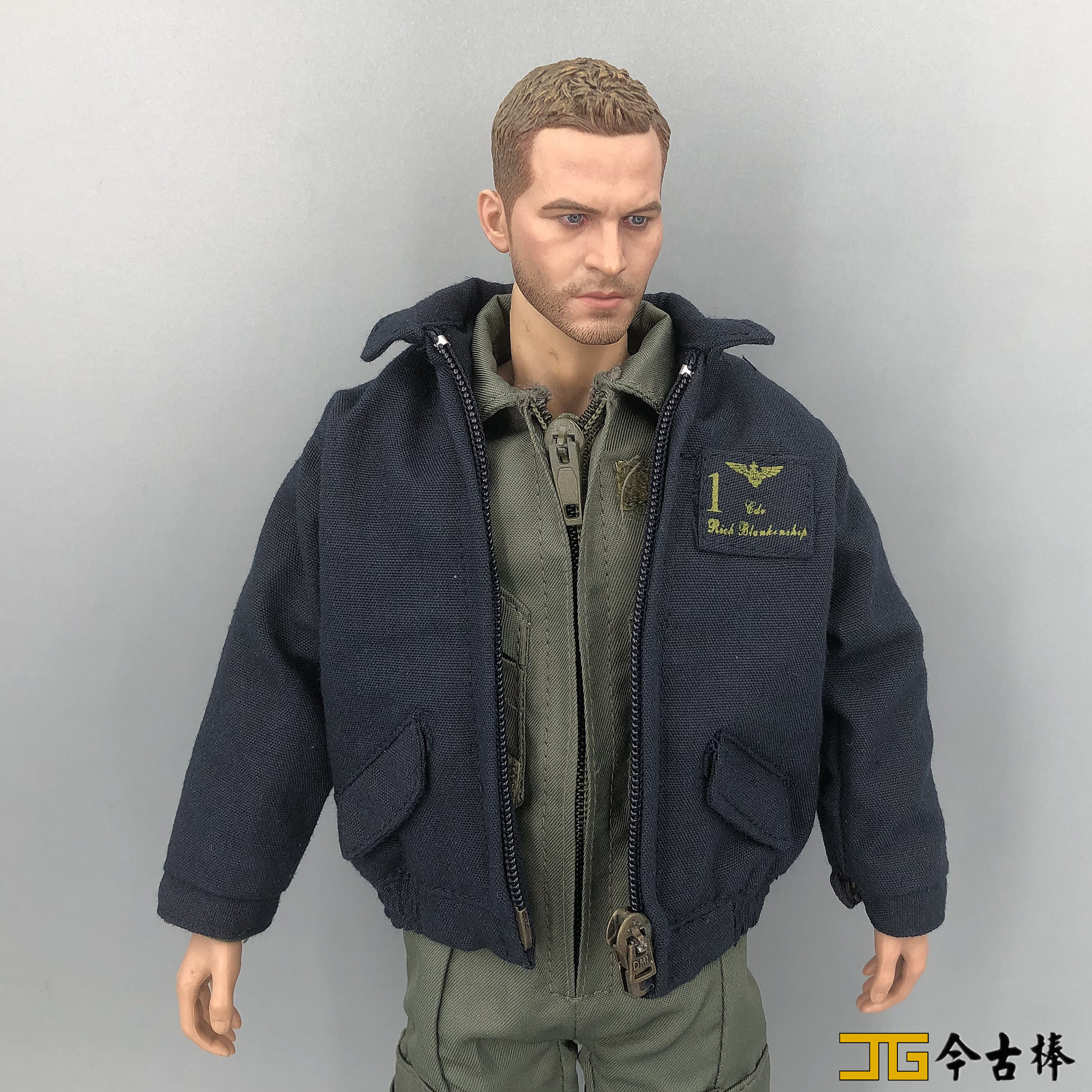 威龙DML 1/6兵人模型 现代美军飞行员战术夹克衣服休闲风衣外套