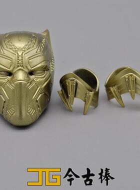 Hottoys1/6 HT美国队长3英雄内战black panther金色黑豹头盔护腕