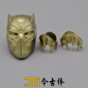 Hottoys1/6 HT美国队长3英雄内战black panther金色黑豹头盔护腕