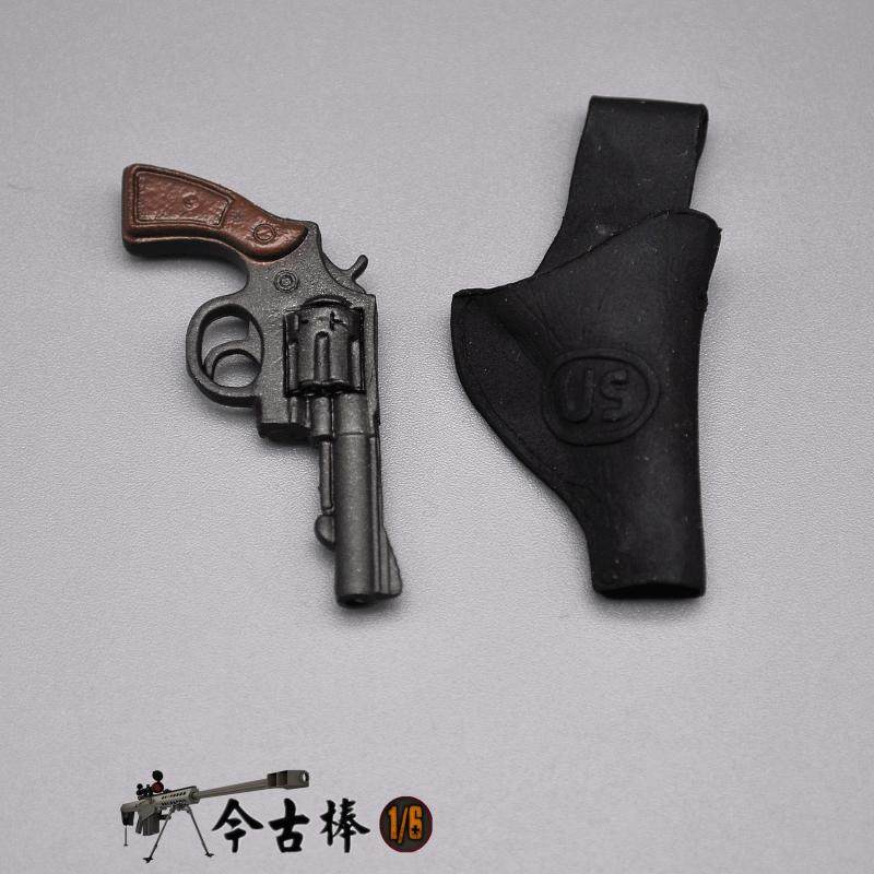 1:6兵人模型越战二战美军盟军国军左轮手枪