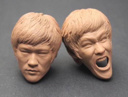 珍藏版李小龙双头雕绘画模型兵人