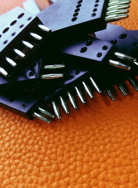 排冲手工DIY皮具打孔工具不锈钢黑色柄排冲皮革圆孔打孔圆形