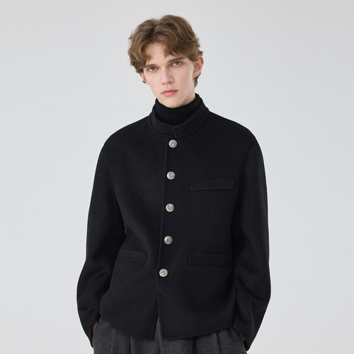 冬季新款原创设计短款羊绒大衣