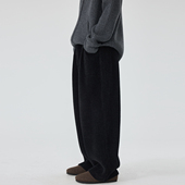 重磅针织抽绳裤 冬季 男 休闲简约弯刀卫裤 宽松原创设计师款 新款 男士