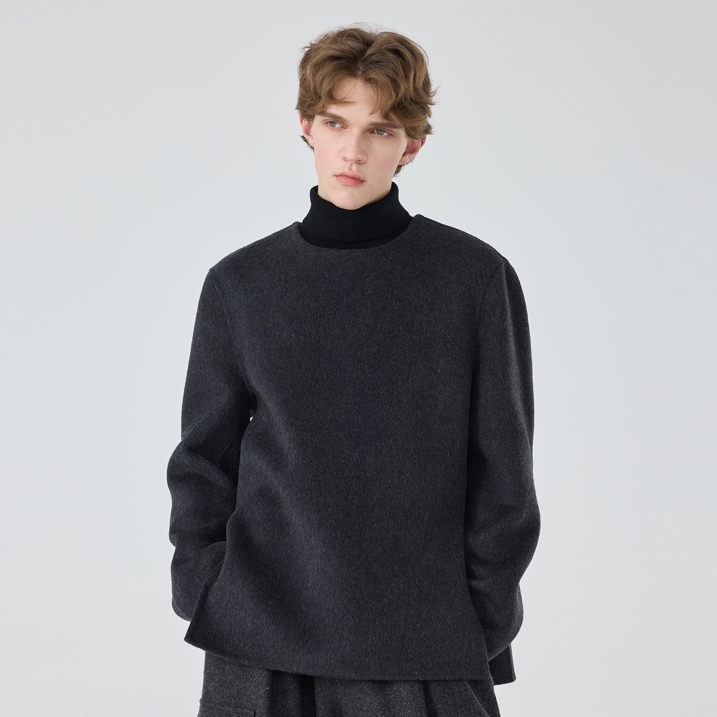 原创设计冬季新款套头短款羊绒