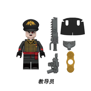 军事士兵喷火兵军士通讯兵狙击手教导员小人仔拼装益智积木玩具