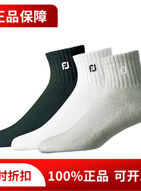 新款FootJoy高尔夫球袜男士中筒 golf加厚透气棉袜子16451