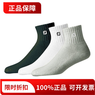 新款FootJoy高尔夫球袜男士中筒 golf加厚透气棉袜子16451