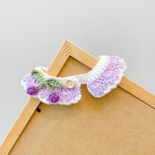 猫咪针织围脖狗狗围嘴宠物项圈手工围领幼猫狗口水巾48小时发