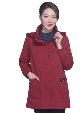 全棉可脱卸风衣女士外套春季新品