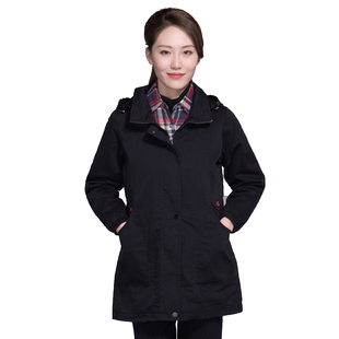 富木新品 女士全棉休闲外套 女士短风衣  中长款上衣FM-375E9
